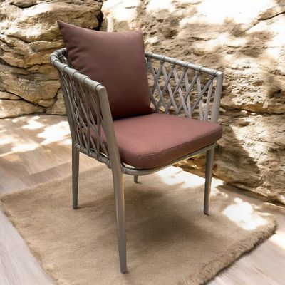 Suzx Modern Stylish Outdoor Lounge Armchair Weather-Resistant Patio Sofa Chair for Balcony, Garden, and Backyard