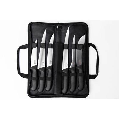 Sbu-0260 Samura Butcher Set Of 6 Knives: Fillet Fisherman, Long Slicer, Boning, Small Butcher, Butcher, Skinning (Bag Included)