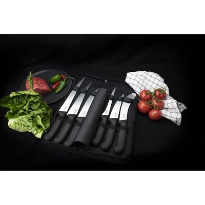 Sbu-0260 Samura Butcher Set Of 6 Knives: Fillet Fisherman, Long Slicer, Boning, Small Butcher, Butcher, Skinning (Bag Included)