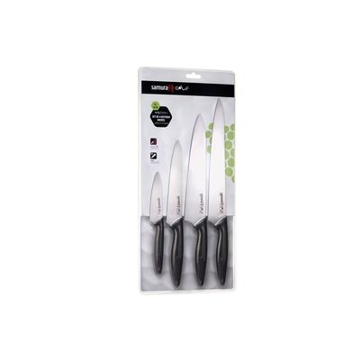 Samura Golf Set Of 4 Kitchen Knives: Paring Knife, Utility Knife, Slicing Knife, Chef'S Knife.