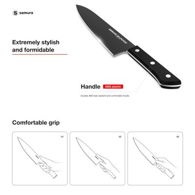 Samura Shadow Slicing Knife With Black Non-Stick Coating 7.7"/196 Mm