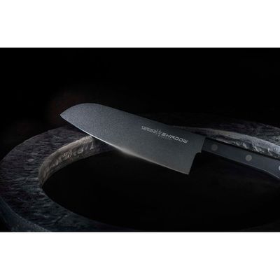 Samura Shadow Santoku Knife With Black Non-Stick Coating 7.0"/175 Mm