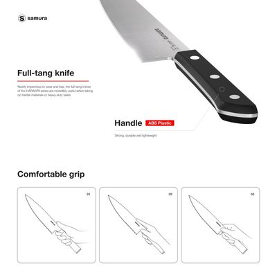 Samura Harakiri Chef'S Knife 8.2''/208 Mm, Black