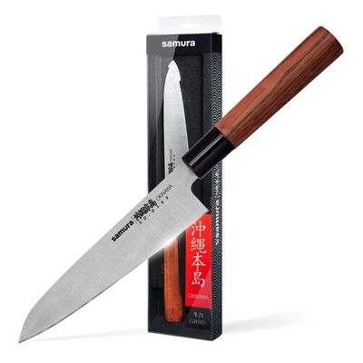Samura Okinawa Gyuto Knife 6.7"/170 Mm Double-Edged Blade