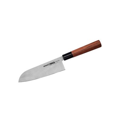 Samura Okinawa Santoku Knife 6.9"/175 Mm Double-Edged Blade