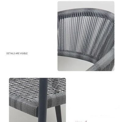 Jeffcoco Furniture Garden Chair,Balcony Chair Grey Arm Chair For Outdoor Lounge Chair Patio Seating