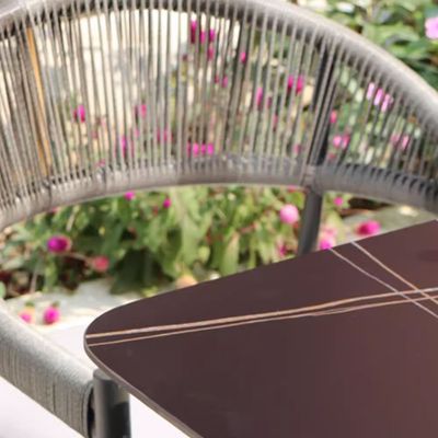 Jeffcoco Furniture Garden Chair,Balcony Chair Grey Arm Chair For Outdoor Lounge Chair Patio Seating