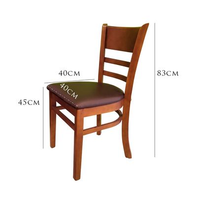 Jeffcoco Furniture Solid wood Dining Chair,Brown Wooden Chair,For Kicthen Table,Restaurant Chair