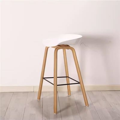 Jeffcoco Furniture High Bar Chair Bar Stool For Bar Counter Home Kitchen Dining Room Furniture (White Chair 1 Piece)