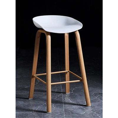 Jeffcoco Furniture High Bar Chair Bar Stool For Bar Counter Home Kitchen Dining Room Furniture (White Chair 1 Piece)