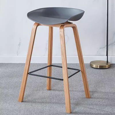 Jeffcoco Furniture High Bar Chair Bar Stool For Bar Counter Home Kitchen Dining Room Furniture (Grey Chair 1 Piece)