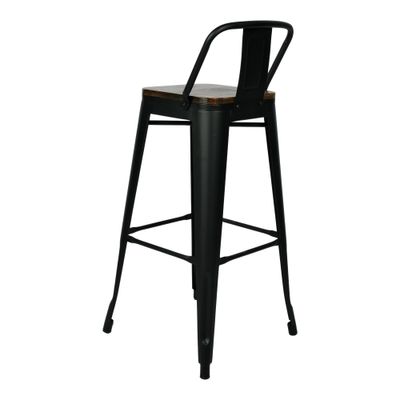 Jeffcoco Furniture Black Steel Bar Stool,Home Bar Chair,Bar Furniture For Kitchen Dining (Bar Chair 2)