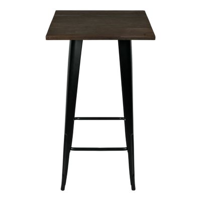 Jeffcoco Furniture Wooden Bar Table Chair,Black Walnut Wood High Table Counter,Home Bar Furniture For Kitchen Dining (Bar Table)