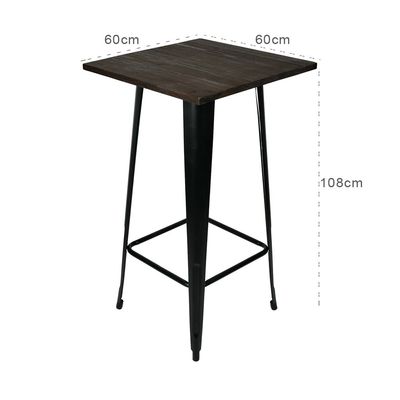 Jeffcoco Furniture Wooden Bar Table Chair,Black Walnut Wood High Table Counter,Home Bar Furniture For Kitchen Dining (Bar Table)