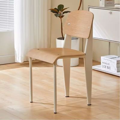 Jeffcoco Furniture,Wooden Chair,Dining Chair,Reading Chair,Desk Chair For Relax Indoor,Metal Frame Study Chair For Home Office Furniture, (White)