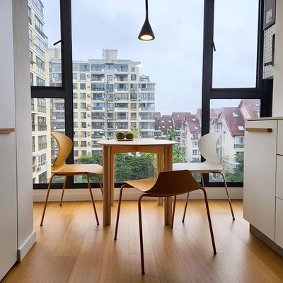 Jeffcoco Furniture Steel Chair Modern Design Dining Chair For Home,Restaurant,Office Desk Reading, Meeting Chair,Coffee Shop,Indoor Outdoor Chair Simple Style (Brown One Piece)