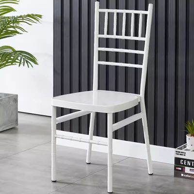 Jeffcoco Furniture Wedding Bamboo Metal Chair For Party Dining Home Furniture Outdoor Balcony Chair (White Metal)