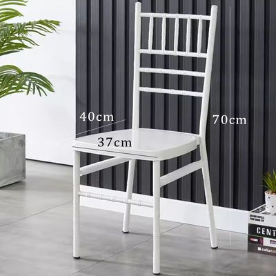 Jeffcoco Furniture Wedding Bamboo Metal Chair For Party Dining Home Furniture Outdoor Balcony Chair (White Metal)