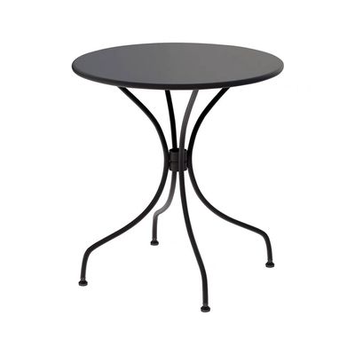 Jeffcoco Furniture Garden Dining Set Outdoor Furniture Patio Dining Table and Chair Balcony Dinner Table Dinner Chair Poly Rattan Restaurant,Coffee Shop (Round Table)