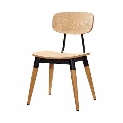 Jeffcoco Furniture Dining Chair,Yellow Brown Wood Chair For Dining Table,Kitchen Furniture,Reading Chair (Plain)