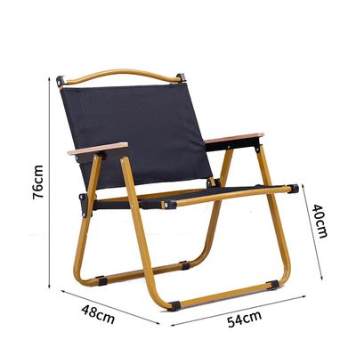 Jeffcoco Furniture Camping Folding Ultralight Chair for Outdoor Hiking,Backpacking Chair with Aluminum Bracket Stable Collapsible Camp with Wooden Handle ,Fishing,Picnic,Travel(Beige & Black)