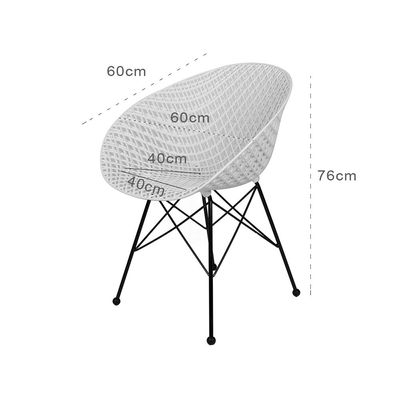 Jeffcoco Furniture industrial stylel Chair Modern Design Dining Chair For Home,Restaurant,Office Desk Reading,Coffee Shop,Indoor Outdoor Chair (White)