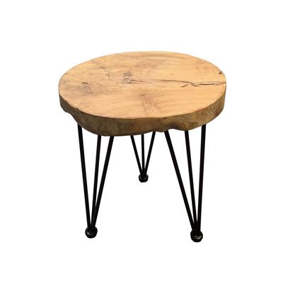 Jeffcoco Furniture Solid Wood Coffee Table,Tea Table For Home Decor,Living Room,Round Side Table For Office Furniture