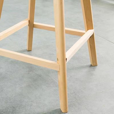 Jeffcoco Furniture Solid wood Bar Chair,Counter Stool For High Table,Back Support High Chair Home Bar Office (Black)
