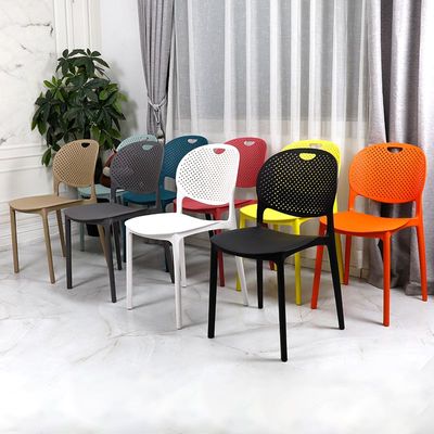 Jeffcoco Furniture Modern Mid Century Premium Plastic Chair,Curved Back Dining Chairs For Kitchen Garden Lounge Meeting Room,1pcs Black