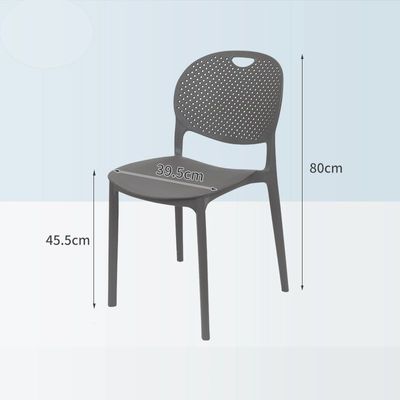 Jeffcoco Furniture Modern Mid Century Premium Plastic Chair,Curved Back Dining Chairs For Kitchen Garden Lounge Meeting Room,1pcs Grey
