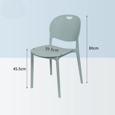 Jeffcoco Furniture Modern Mid Century Premium Plastic Chair,Curved Back Dining Chairs For Kitchen Garden Lounge Meeting Room,1pcs Green