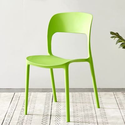 Jeffcoco Furniture Modern Mid Century Premium Plastic Chair,Curved Back Dining Chairs For Kitchen Garden Lounge Meeting Room,1pcs Green