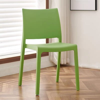 Jeffcoco Furniture Modern Mid Century Premium Plastic Chair,Curved Back Dining Chairs For Kitchen Garden Lounge Meeting Room,1pcs Green