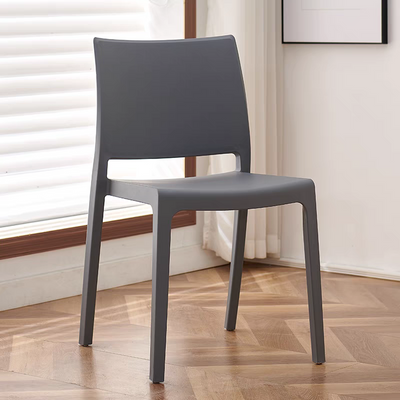 Jeffcoco Furniture Modern Mid Century Premium Plastic Chair,Curved Back Dining Chairs For Kitchen Garden Lounge Meeting Room,1pcs Grey