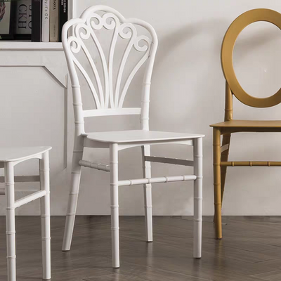 Jeffcoco Furniture stackable chair Injection processing Fixed leg plastic leisure chair outdoor/indoor outside/inside Patio/Garden chair Water/sun proof Dining chair (white 1pc)
