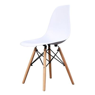 Jeffcoco Furniture Plastic leisure chair office chair-White color 1 pcs