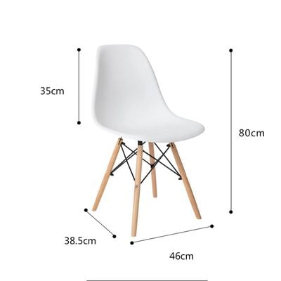 Jeffcoco Furniture Plastic leisure chair office chair-White color 1 pcs