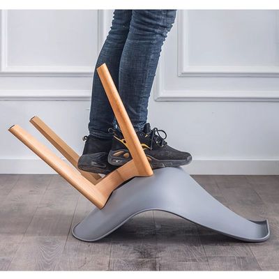 Jeffcoco Furniture Wooden Leg Leather cusion seat chair for dining,desk chair grey 1 pcs