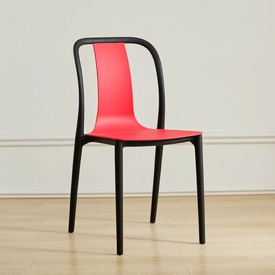 Jeffcoco Furniture Restaurant Dining Chair Outdoor Indoor Plastic Chair,Stackable Dining Chair,1pcs Red