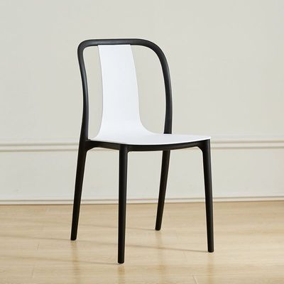 Jeffcoco Furniture Restaurant Dining Chair Outdoor Indoor Plastic Chair,Stackable Dining Chair,1pcs White