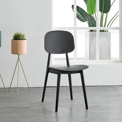 Jeffcoco Furniture Restaurant Dining Chair Outdoor Indoor Plastic Chair,Stackable Dining Chair,1pcs Black