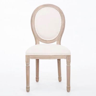 Jeffcoco Furniture Mordern Solid Wood Dining Chair for Kitchen,Bistro,Resteraunt in Beige Color Fabric Seat (1pcs Fabric Back)