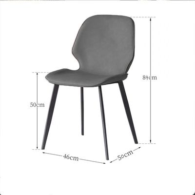 Jeffcoco Furniture Farbic Modern Design Dining Chair,Comfortable Seat Kitchen Furniture,Grey 1 pcs