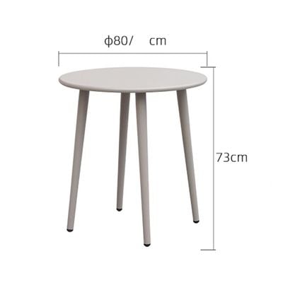 Jeffcoco Furniture Aluminium Outdoor Table,Water proof Garden Round Table 80cm Dia (1 pc)
