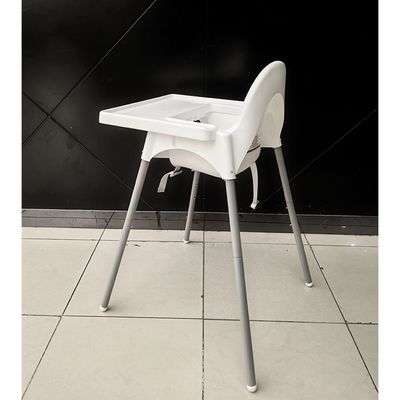 Jeffcoco Furniture Eco Friendly Baby High Chair,White Safe Plastic Dining Chair(1 pc)