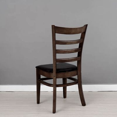 Jeffcoco Furniture Solid Oak Wood Dining Chair Leather Seat(1 Piece Chair)