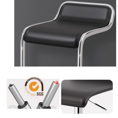 Jeffcoco Furniture PU Leather Adjustable High Bar Chair,Counter Guest Chair(Black 1 Pc)