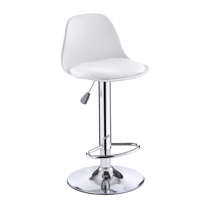 Jeffcoco Furniture PU Leather Adjustable High Bar Chair,Counter Guest Chair(White 1 Pc)