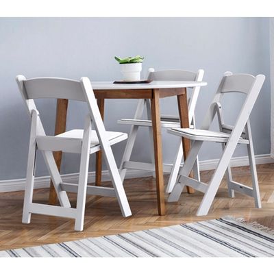 Jeffcoco Furniture Folding School Chair,White Metal News Meeting Chair For Office,Home,School Use(White 1 Pc)