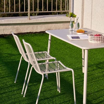 Jeffcoco Furniture Outdoor Metal Table,Water proof,Heat Proof,Balcony Garden BBQ Patio Table(1 PC Grey)